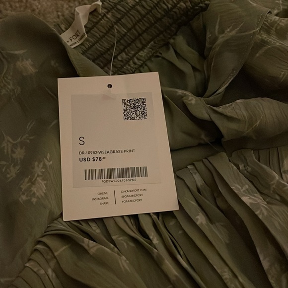 oak + fort twist front floral dress - Picture 5 of 5